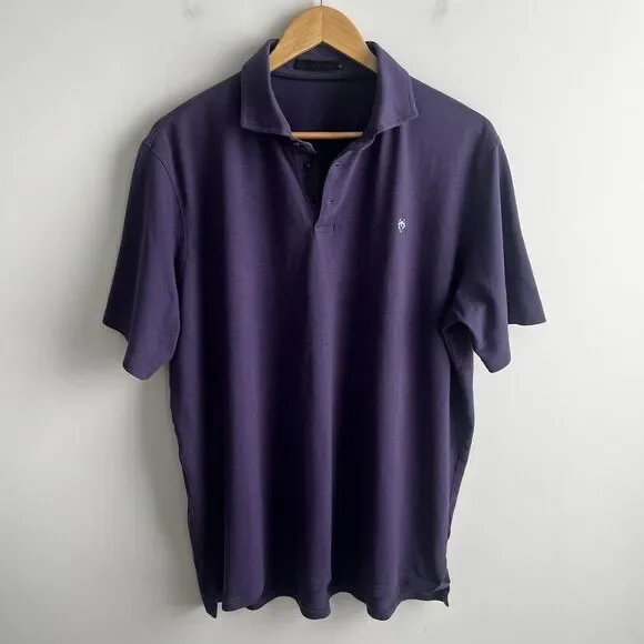 Greyson Golf Polo Shirt Mens XL Purple Short Sleeve Collared Shirt Logo Stretch - Picture 1 of 7